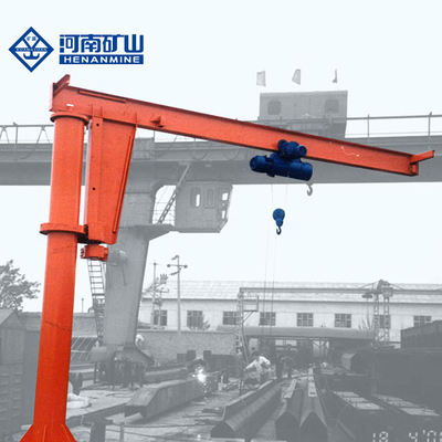 Rote Farbe 3T 20m/Min Warehouse Pillar Mounted Jib Crane With Hoist